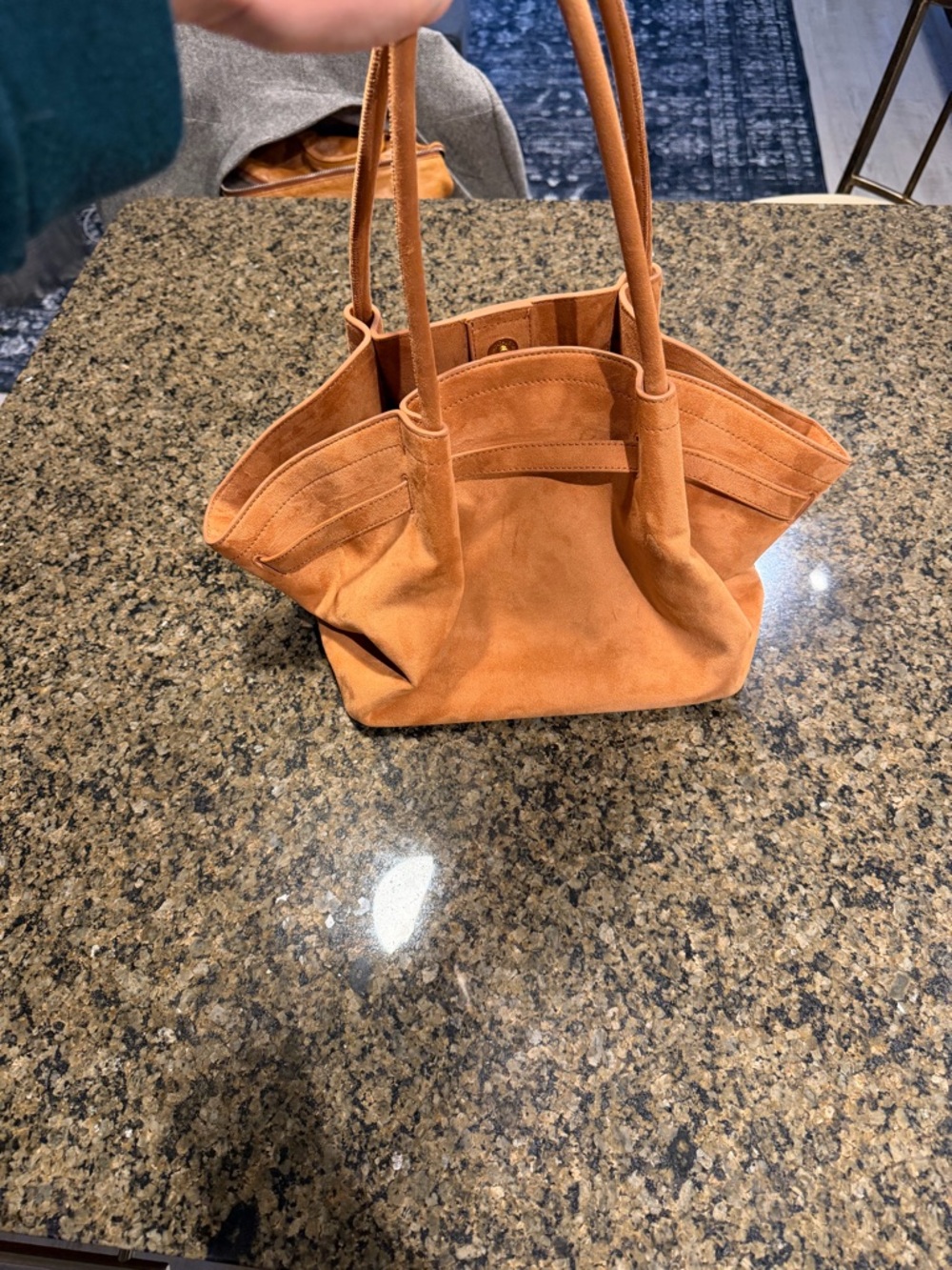 JW PEI Brown Structured Tote with Gold Accent - Picture 9 of 11